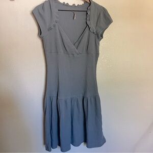 Free People Light Blue Waffle Knit Dress Size M